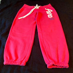 Aeropostale Vibrant Fuschia Pink Capri Jogging Pants Ladies Junior Size XS